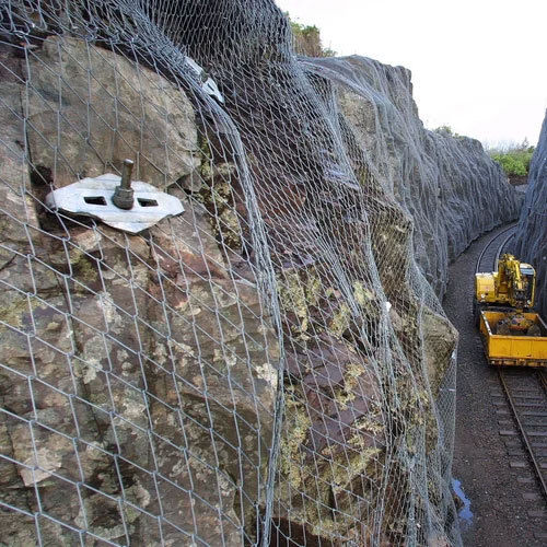 Double Twist Steel Grid Hexagonal Rockfall Netting - Application: Industrial