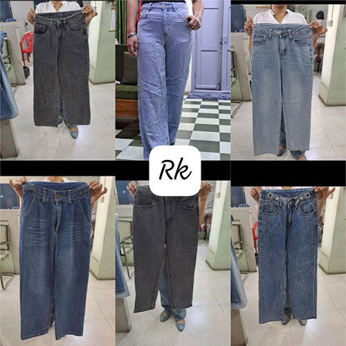 Ladies High Waist Jeans Used Cloth Korean Second Hand Bale Thrift - Color: Black