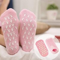 Moisturizing Gel Socks - 21.5x10.5 Cm, Vitamin E & Mineral Oil Infusion For Cracked Heel Repair, Intensive Hydration Treatment For Soft Feet
