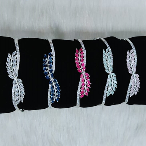 American Diamond Multicolour Bracelet Set - Feature: Fashion