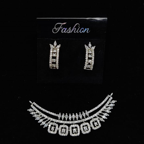 Fancy American Diamond Mangalsutra Set - Gender: Women