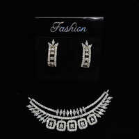 Fancy American Diamond Mangalsutra Set - Free Size, Crystal Adorned | Elegant Design Perfect For Weddings And Celebrations