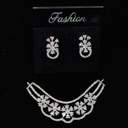 Ladies American Diamond Mangalsutra Set - Gender: Women