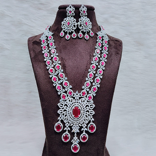 American Diamond Ladies Imitation Necklace Sets - Gender: Women