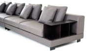 Modern living room sofa combination Nordic luxury straight row leather sofa