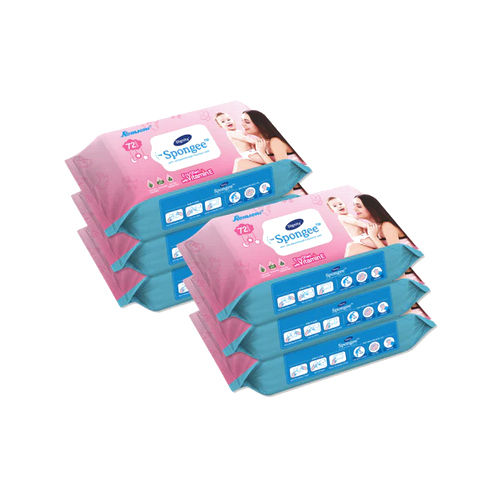 72 Pieces Spongee Baby Wet Wipes - Age Group: Infants