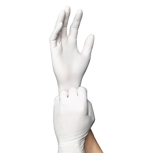 Latex Medical Examination Hand Gloves - Color: White