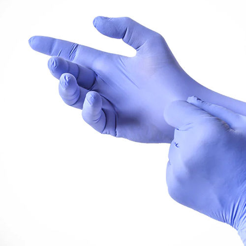 Blue Nitrile Examination Gloves - Color: Purple