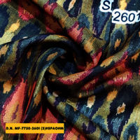 Get Exclusive Ikat Pattern Printed fabric in Poly Linen