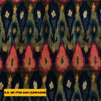 Get Exclusive Ikat Pattern Printed fabric in Poly Linen