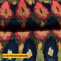 Get Exclusive Ikat Pattern Printed fabric in Poly Linen