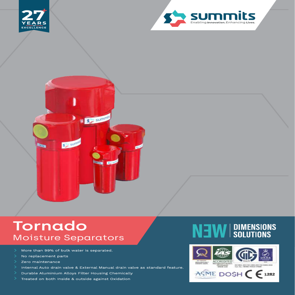 Moisture Separator - Mild Steel, Standard Size , Electric Power Source , Industrial Use , 1 Year Warranty , Ideal For Heavy-duty Applications