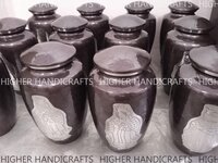Lady of Guadalupe Engraved Adult Cremation Urns for Ashes - White Metal Handcrafted Adult Urns Wholesale Supplies