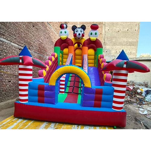 3 Slides Mickey Mouse Kids Inflatable - Material: Rubber