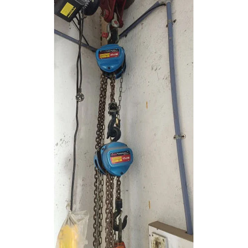 Manual Hoist Chain Pulley Block - Color: Blue