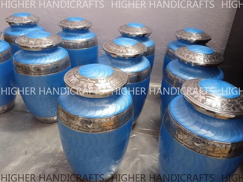 Enameled Finish Alloy Cremation Urn for Human ashes - Ma;e & Female Adult Urns ,  Manufacturer of Funeral Urns