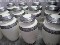 Enameled Finish Alloy Cremation Urn for Human ashes - Ma;e & Female Adult Urns ,  Manufacturer of Funeral Urns