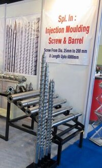 Screw Barrel - Silver, 25mm To 200mm Diameter | Specialized In Injection Molding Screw & Barrel For Efficient Usage In Injection Molding