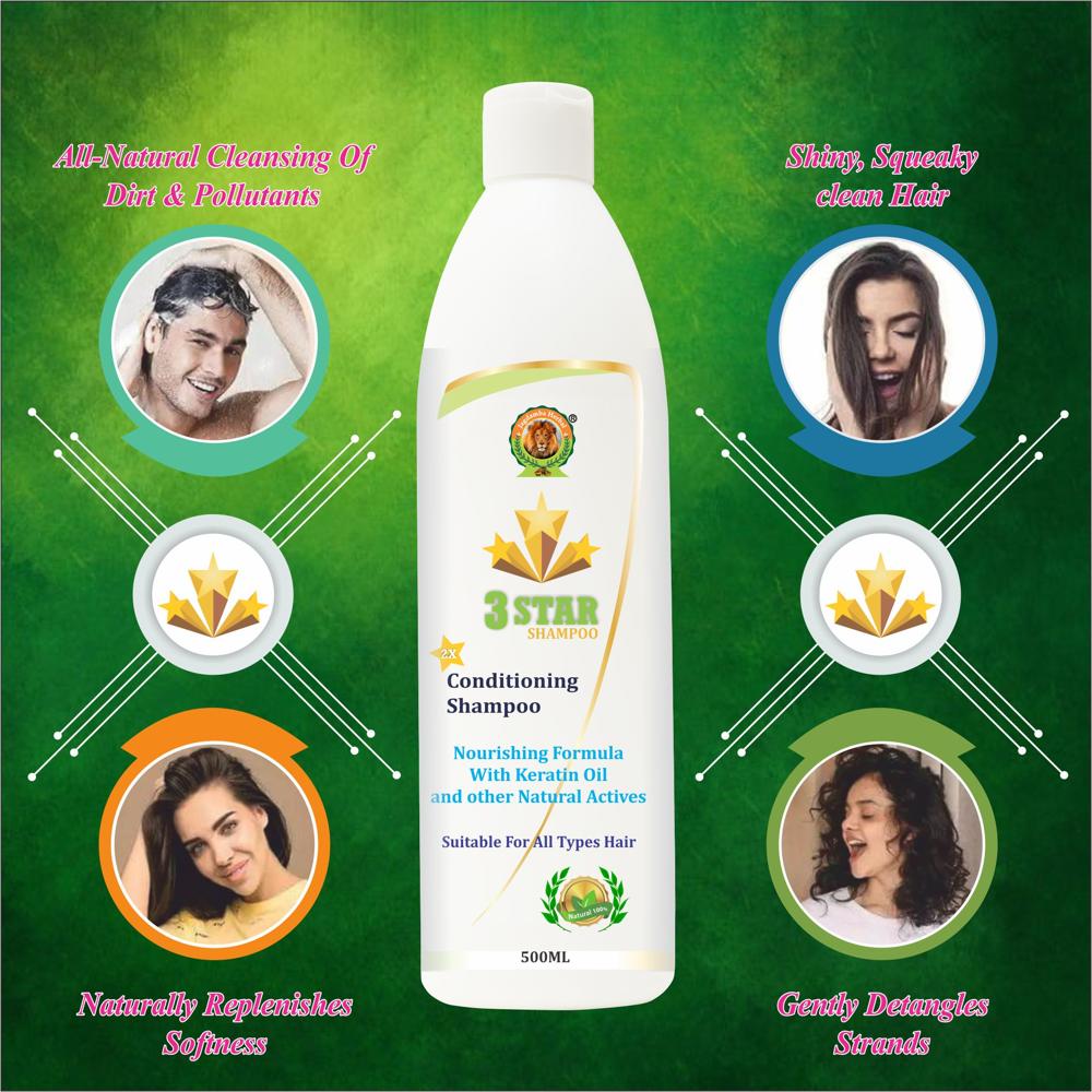 3 Star Shampoo (200ML)