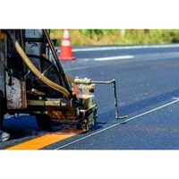 Thermoplastic Road Marking Machine - Mild Steel, Manual Operation, Striking Yellow Color | Durable, User-friendly, Warranty Included