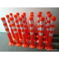 Plastic Bollard - Color: Belt Color Red/blue