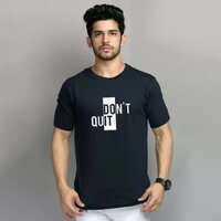 Mens Round Neck Printed NS Lycra T-Shirt
