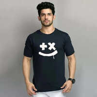 Mens Round Neck 2 Way Lycra T Shirt