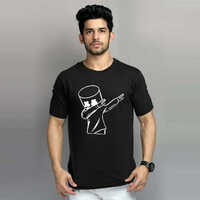 Mens Casual Printed Cotton T-Shirt