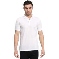 Mens White Polo T-Shirt