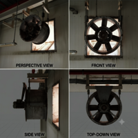 Industrial Exhaust Fan - Aluminum, Wall-mounted, Silver | 5-star Energy Efficient, Reliable Warranty
