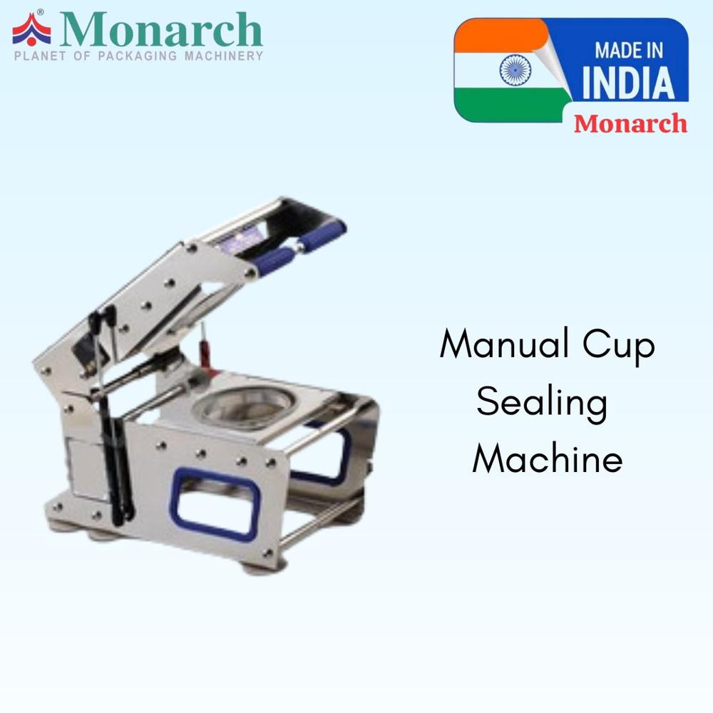 Cup & Glass Sealing Machine - 16 x 8 x 11 Inches, Silver, Manual Operation with Foil Sealing for Optimal Packaging Speed