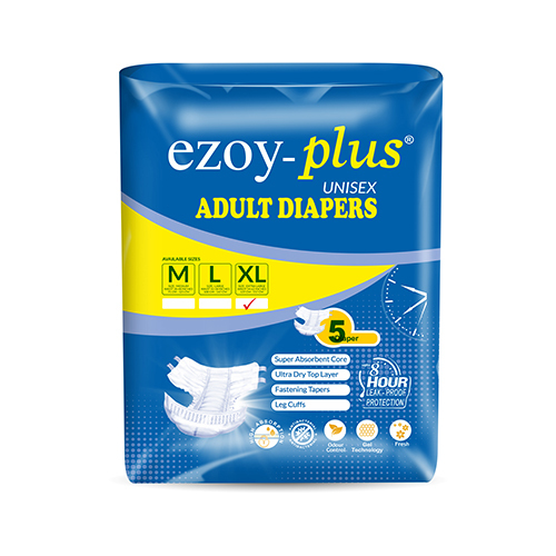 Ezoy Plus Adult Diaper 5Pcs Xl - Color: White