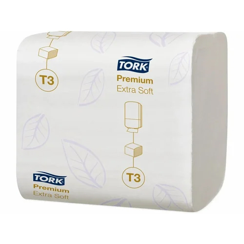 White Tork 114276 Extra Soft Folded Toilet Paper