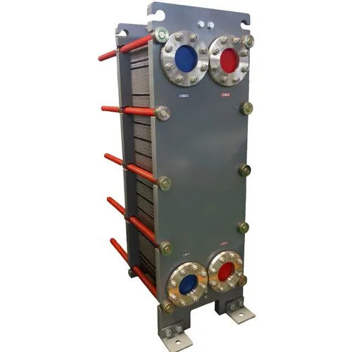 Oil Cooled Plate Heat Exchanger - Color: Silver