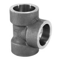 Gi Forged Tee - Stainless Steel, Socket Joint, Silver Color, Polished Finish | Round Shape, High-pressure Application, Warranty Available