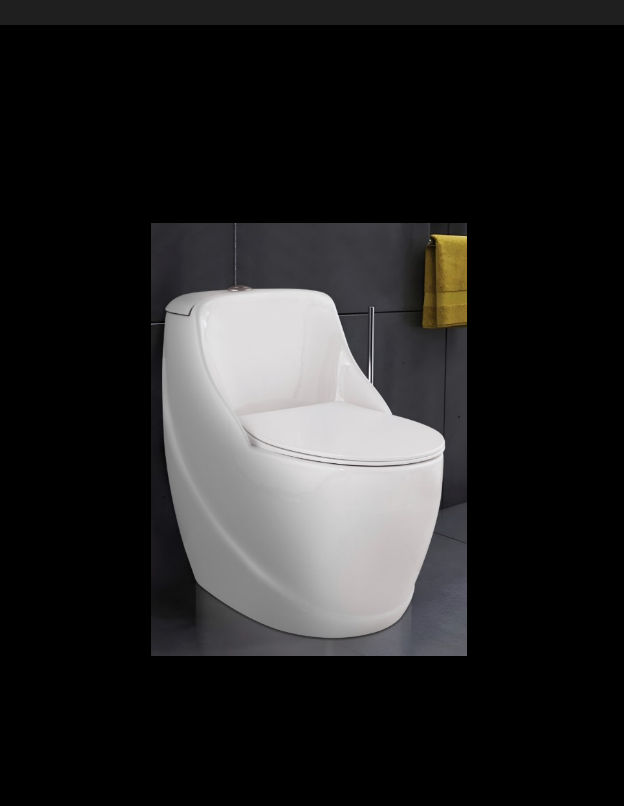 Imported One Piece Ceramic Toilet - Color: White