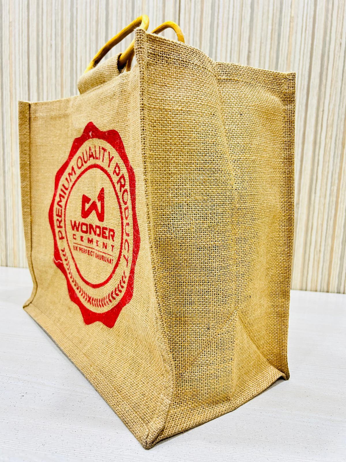 Corporate Gifting Cane Handle Jute Bag