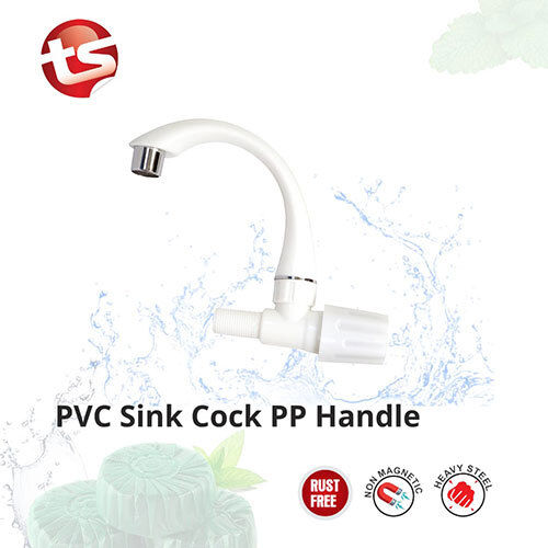 Pvc Sink Cock Pp Handle - Color: White