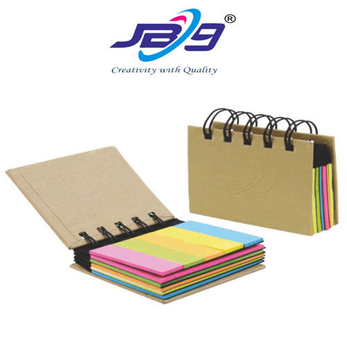 Jb9 Sticky Note Pad With Wire Binding - Size: Standard