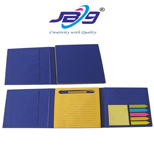 JB9 Hard Bond Cover With Ruled Writing Pand And Sticky Note Pad