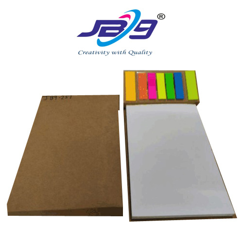 JB9 Hard Bond Cover With Writing Pad And Sticky Note Pad