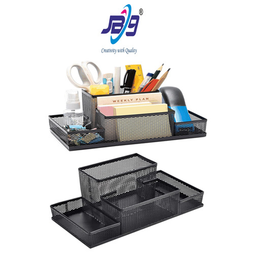 JB9 4 Compartment Mesh Wire Pen Stand