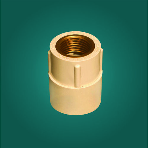 Cpvc And Brass Reducer Female Thread Adapter - Color: White