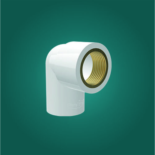 Upvc And Brass Pipe Elbow - Color: White