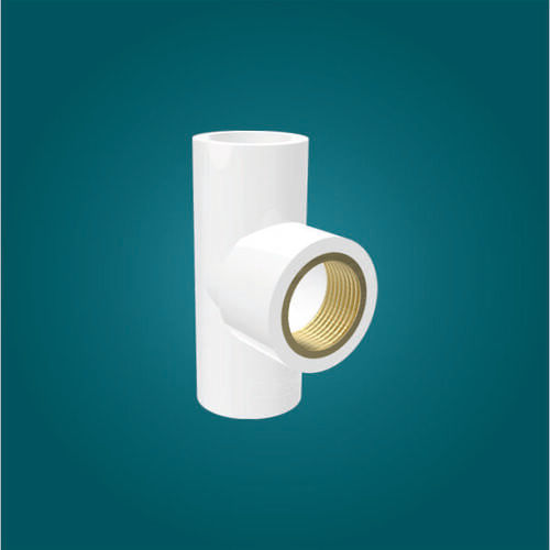 Upvc And Brass Pipe Tee - Color: White