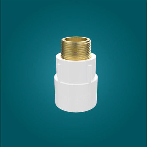 Upvc And Brass Reducer Male Thread Adapter - Color: White