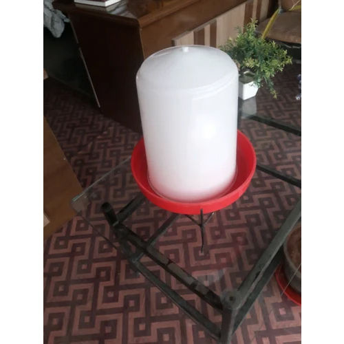 8 Ltr Poultry Grower Round Drinker - Color: Red