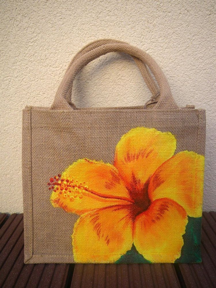 Printed jute shopping bag in multiple design with multiple colours