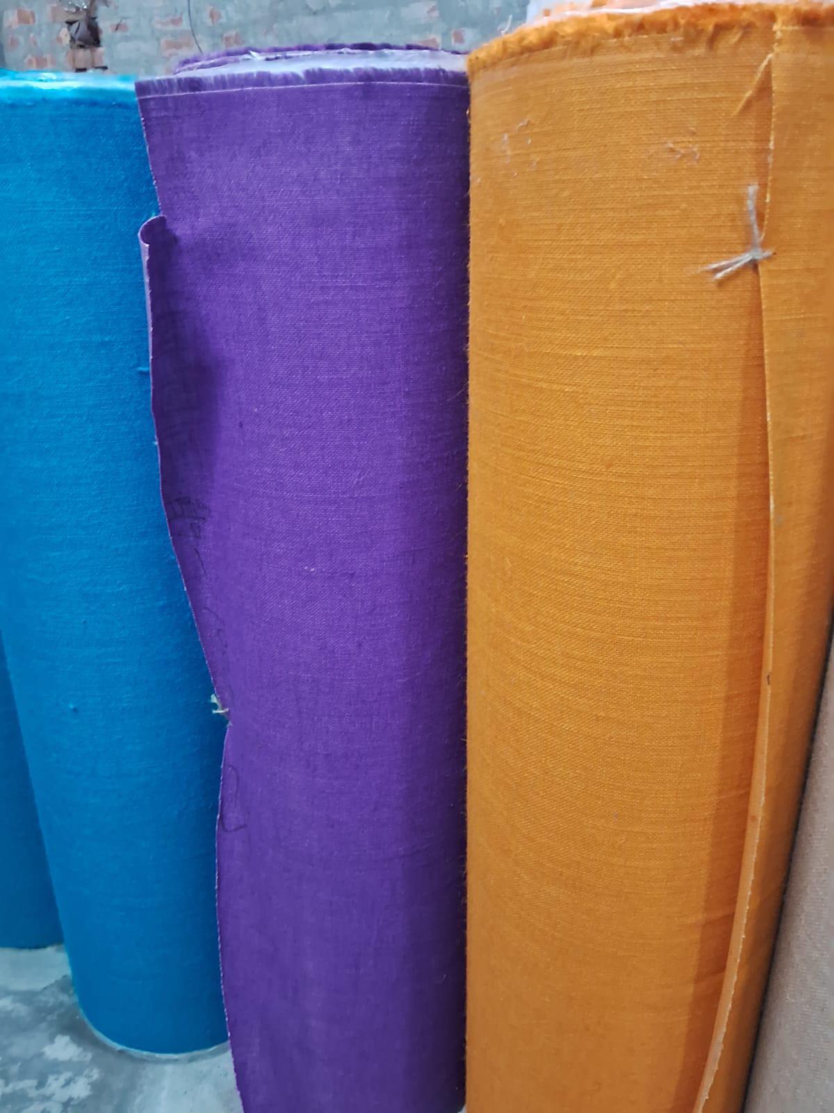 Colored Laminated  jute  Fabric in fine quality