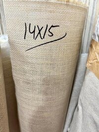 14/15 Natural Laminated Jute Fabric - 50" Width, 14/15 Oz Weight, Natural Brown Color | Water-resistant, Sturdy, Washable, Multiple Uses